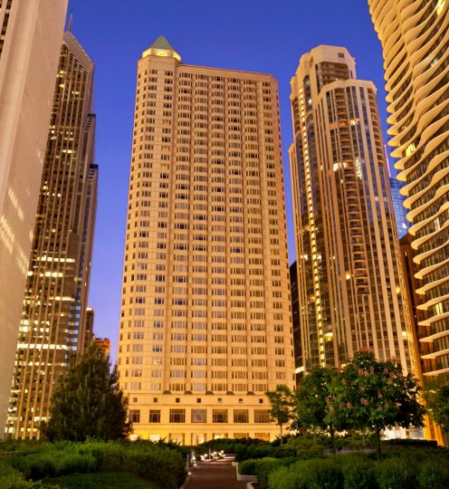 Fairmont Chicago Exterior - horizontal - night